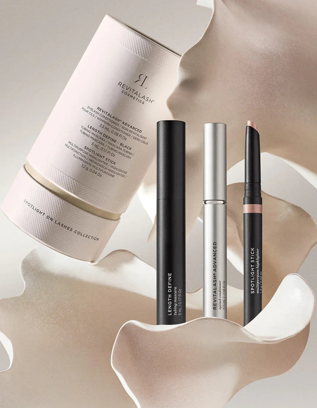 RevitaLash Spotlight Collection - Kit siero ciglia mascara tubolare e illuminante in omaggio | 3,5ml | ETHRÒ