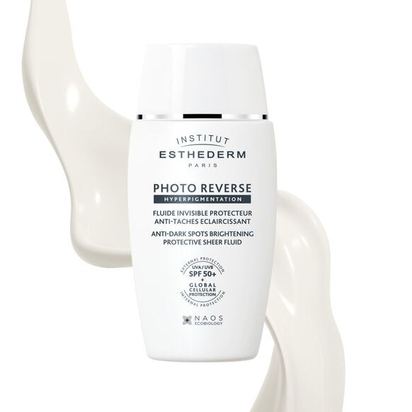Institut Esthederm Photo Reverse - Fluide invisible protecteur crema solare viso antimacchie SPF50+ schiarente | 40ml