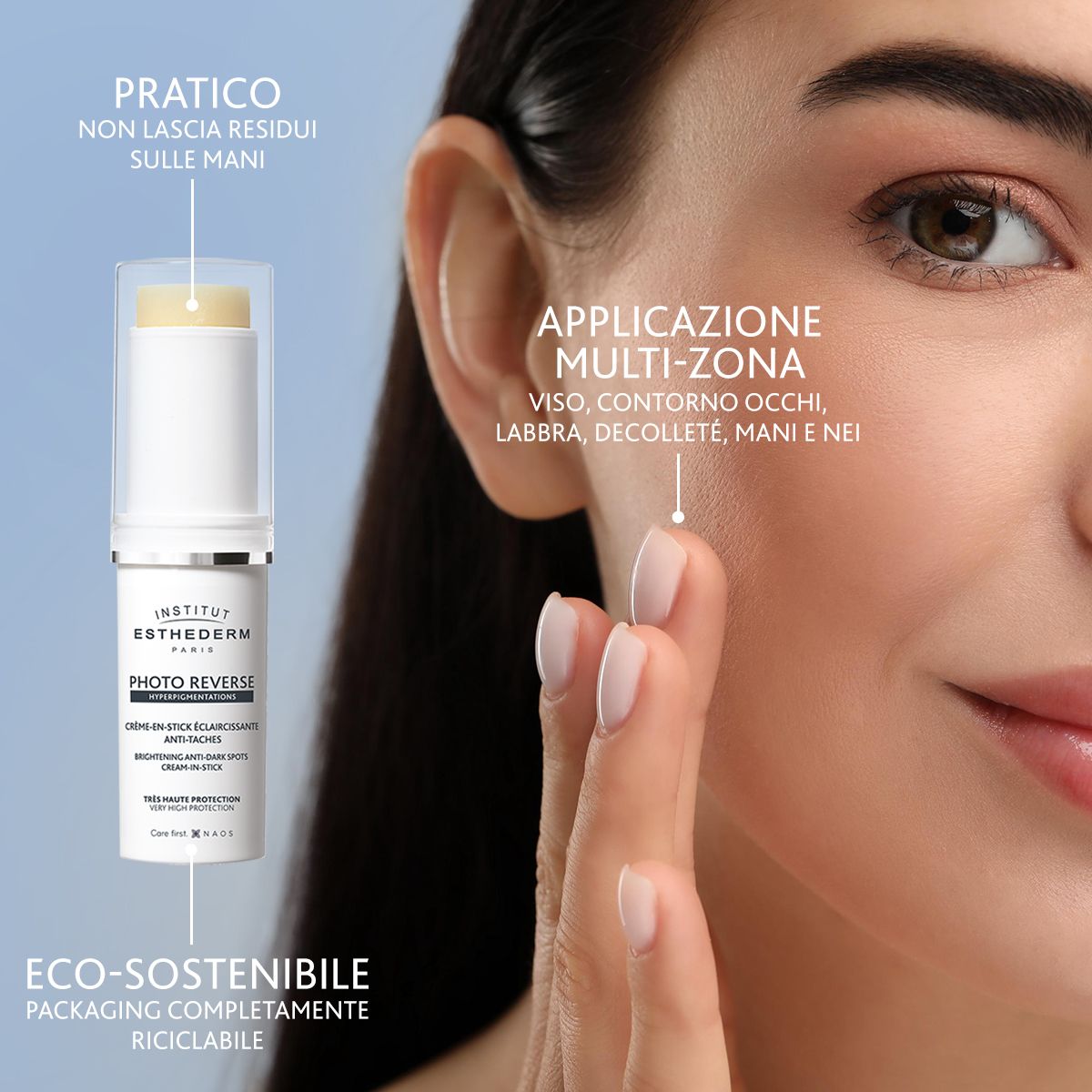 Institut Esthederm Photo Reverse, stick solare viso antimacchie SPF50+, 10 g