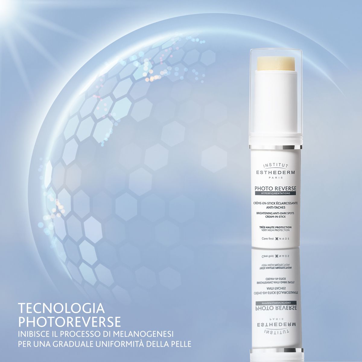 Institut Esthederm Photo Reverse, stick solare viso antimacchie SPF50+, 10 g